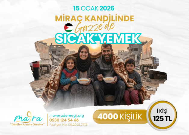 Gazze - Filistin Miraç Kandili Sıcak Yemek Dağıtımı